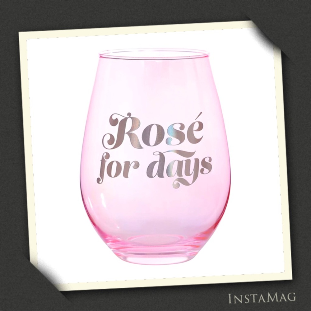 ROSE FOR DAYS Jumbo Stemless Wine Glass